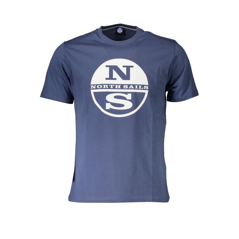 Blu Cotton Men T-Shirt