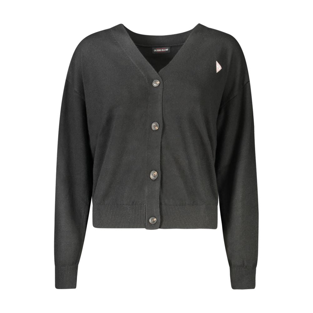 Black Polyester Women's Cardigan