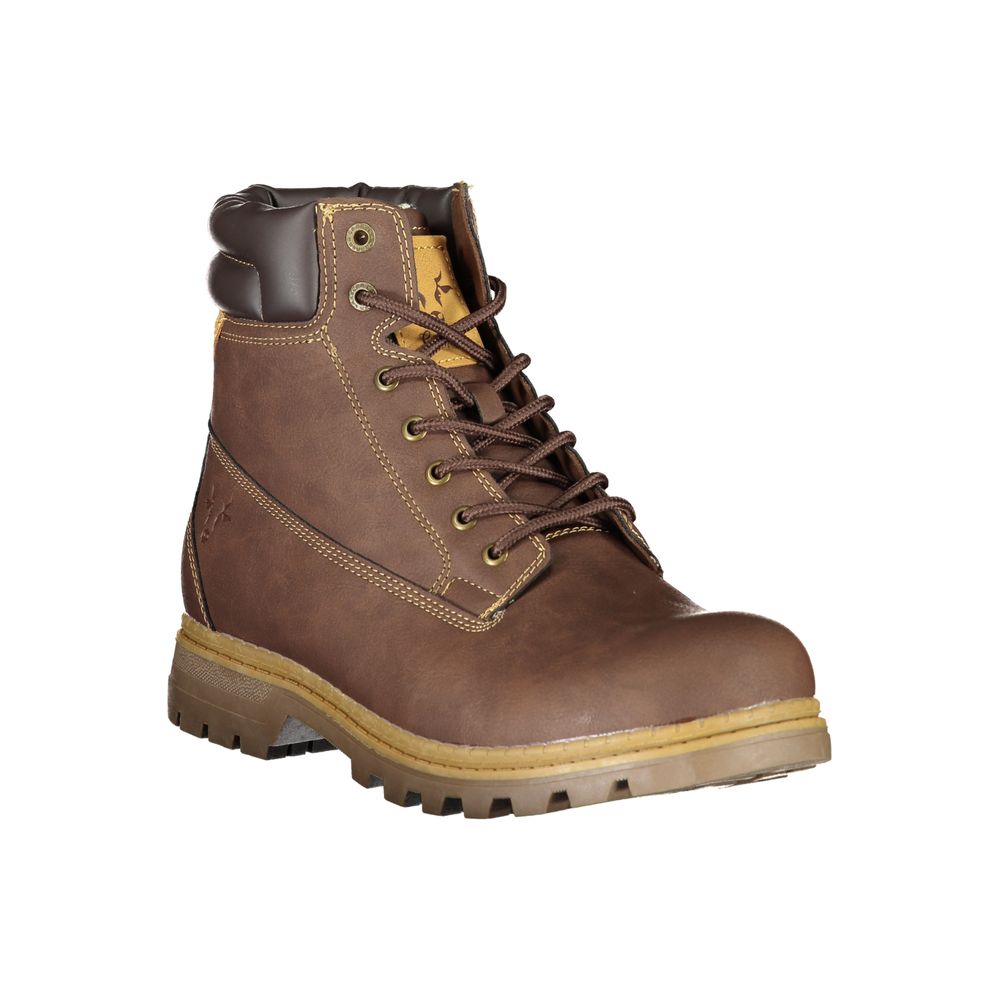 Marrone Poliestere Men Ankle Boot
