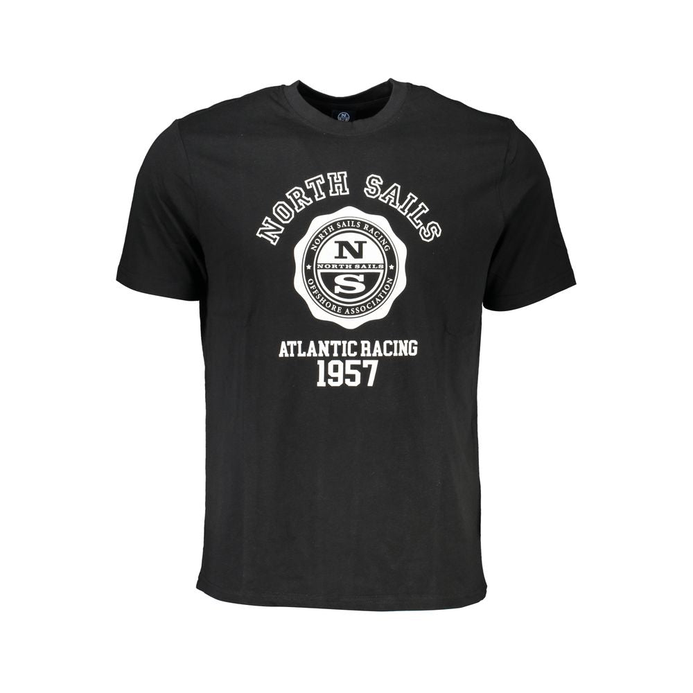 Black Cotton Men T-Shirt