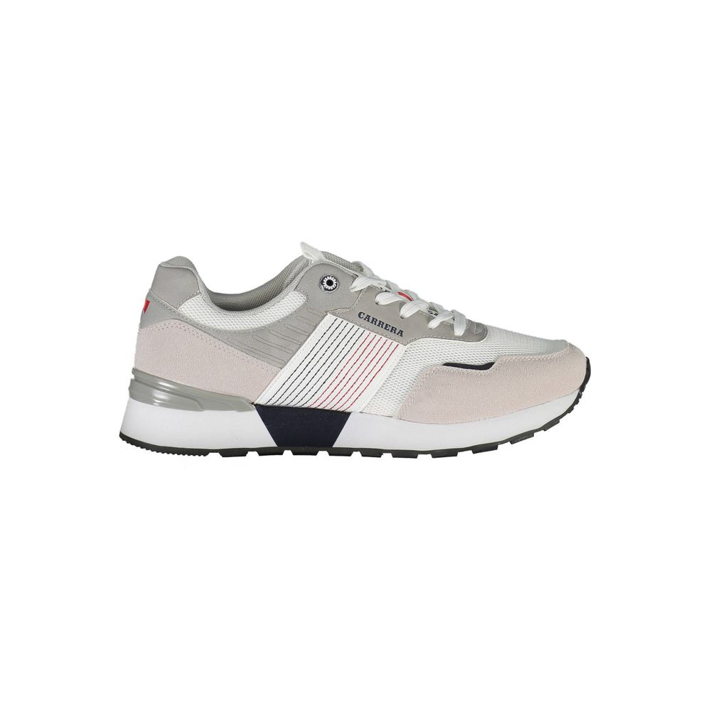 White Polyurethane Men Sneaker