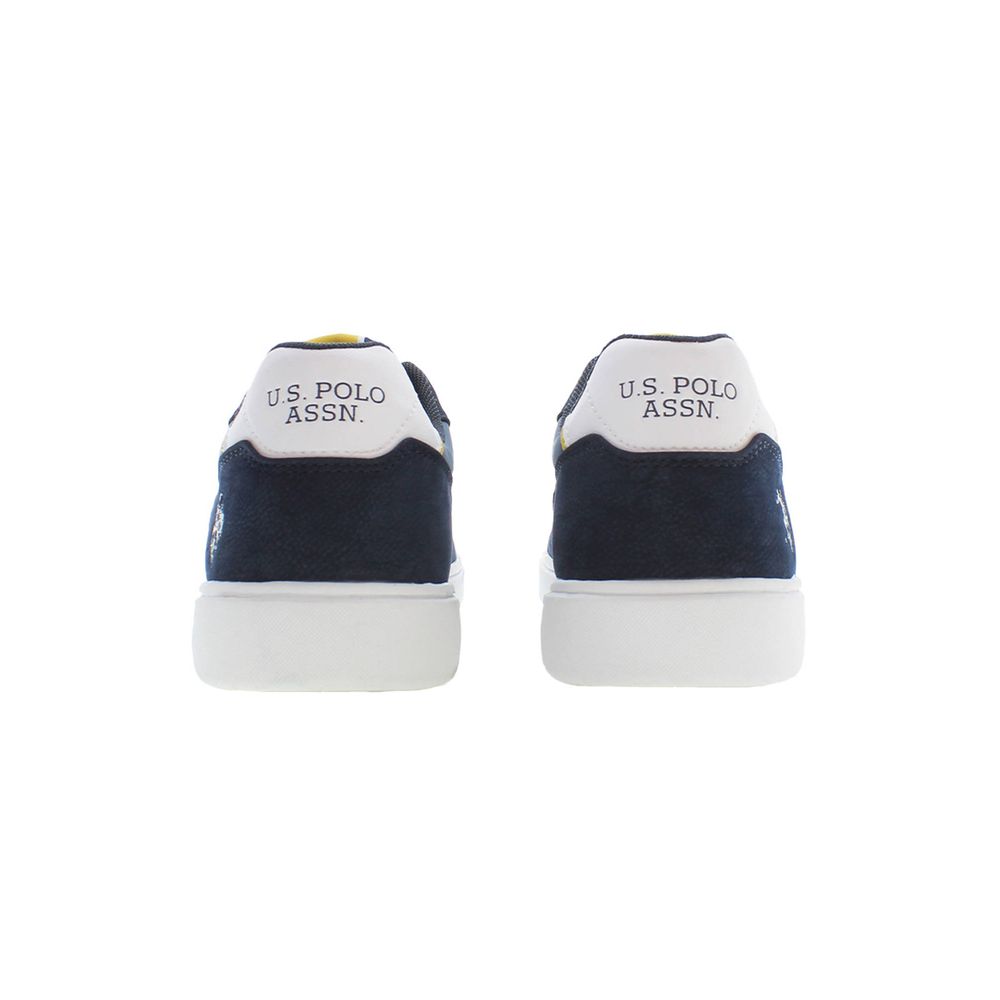 Blue Polyester Athletic Sneakers