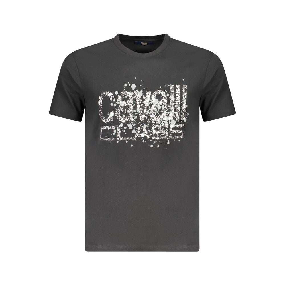 Black Cotton Men T-Shirt