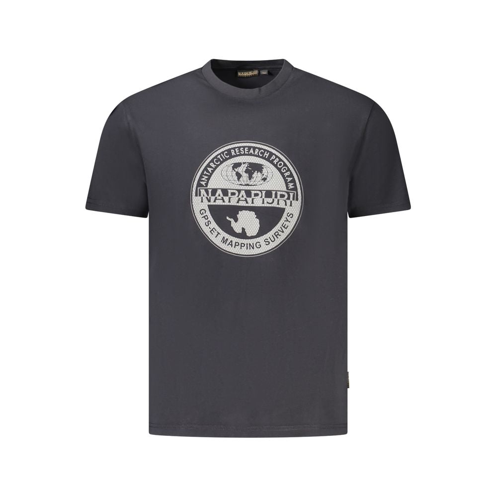 Black Cotton Men T-Shirt
