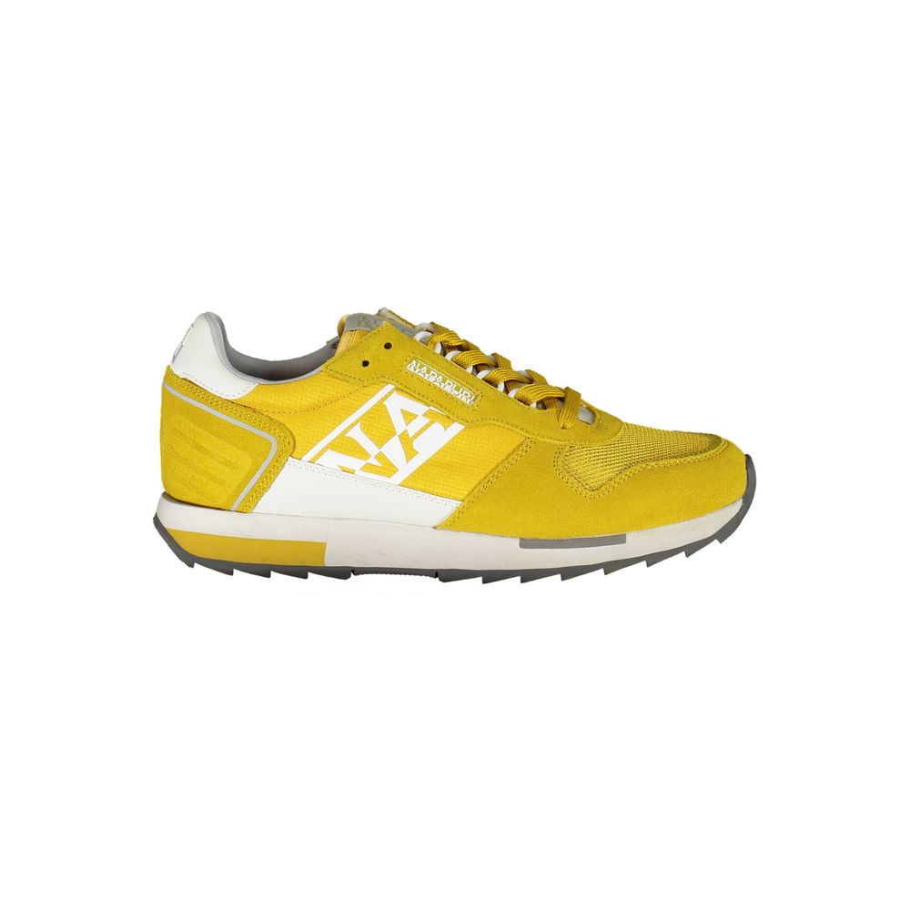 Yellow Polyurethane Men Sneaker
