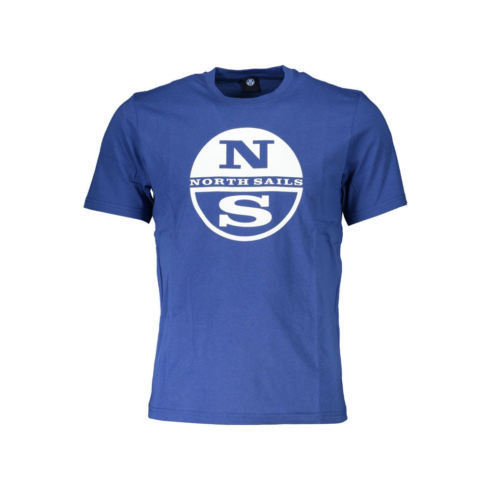 Blu Cotton Men T-Shirt