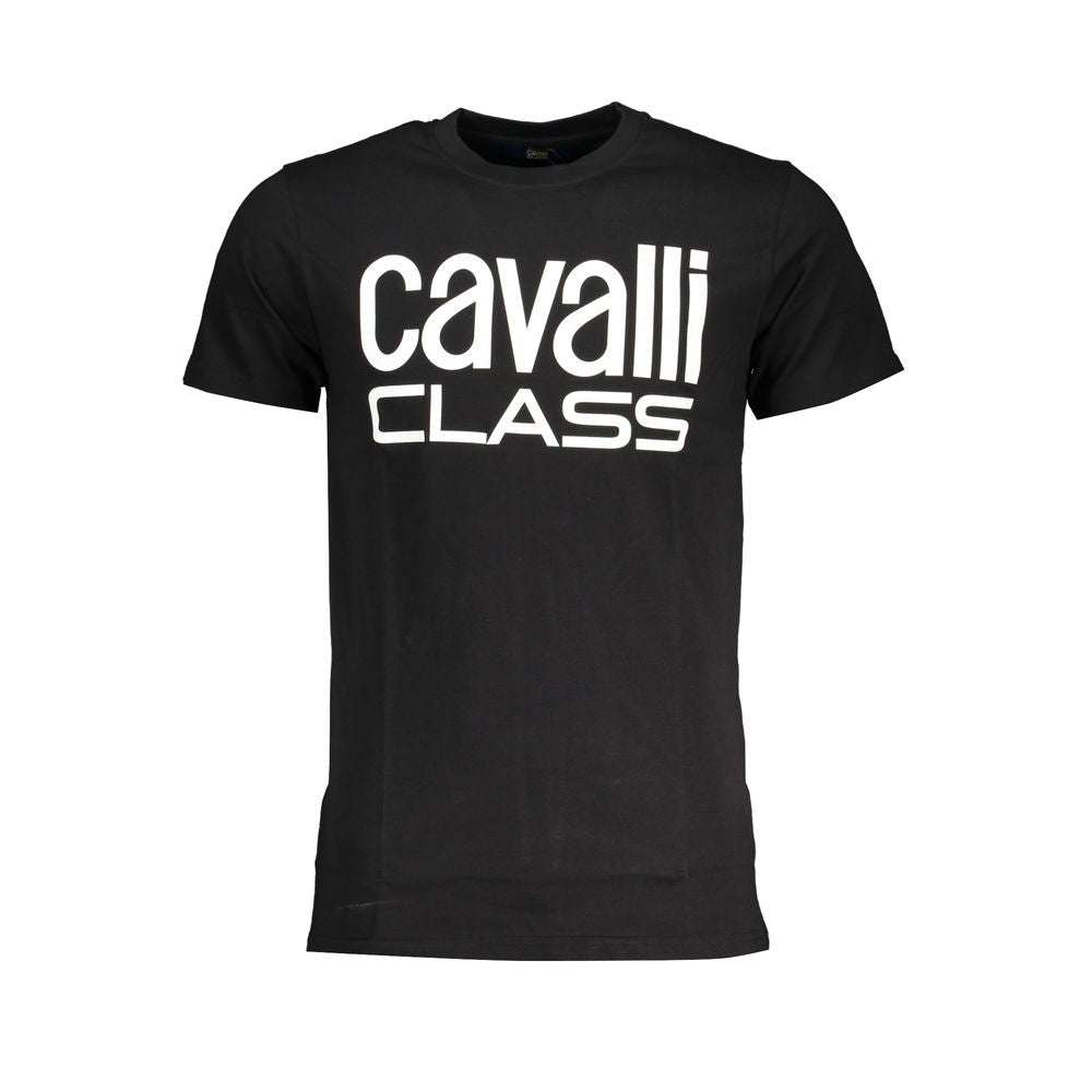 Black Cotton Men T-Shirt