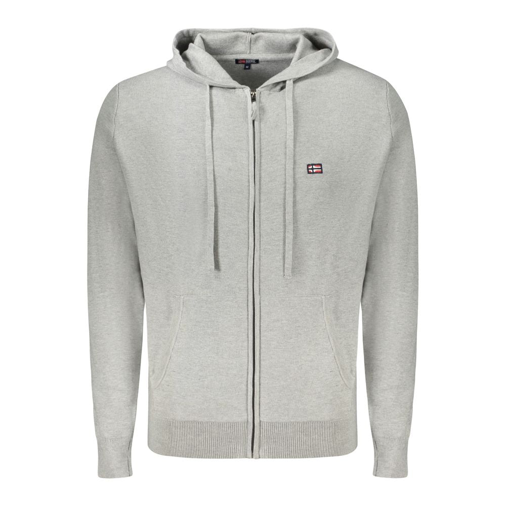 Grigio Poliammide Men's Cardigan