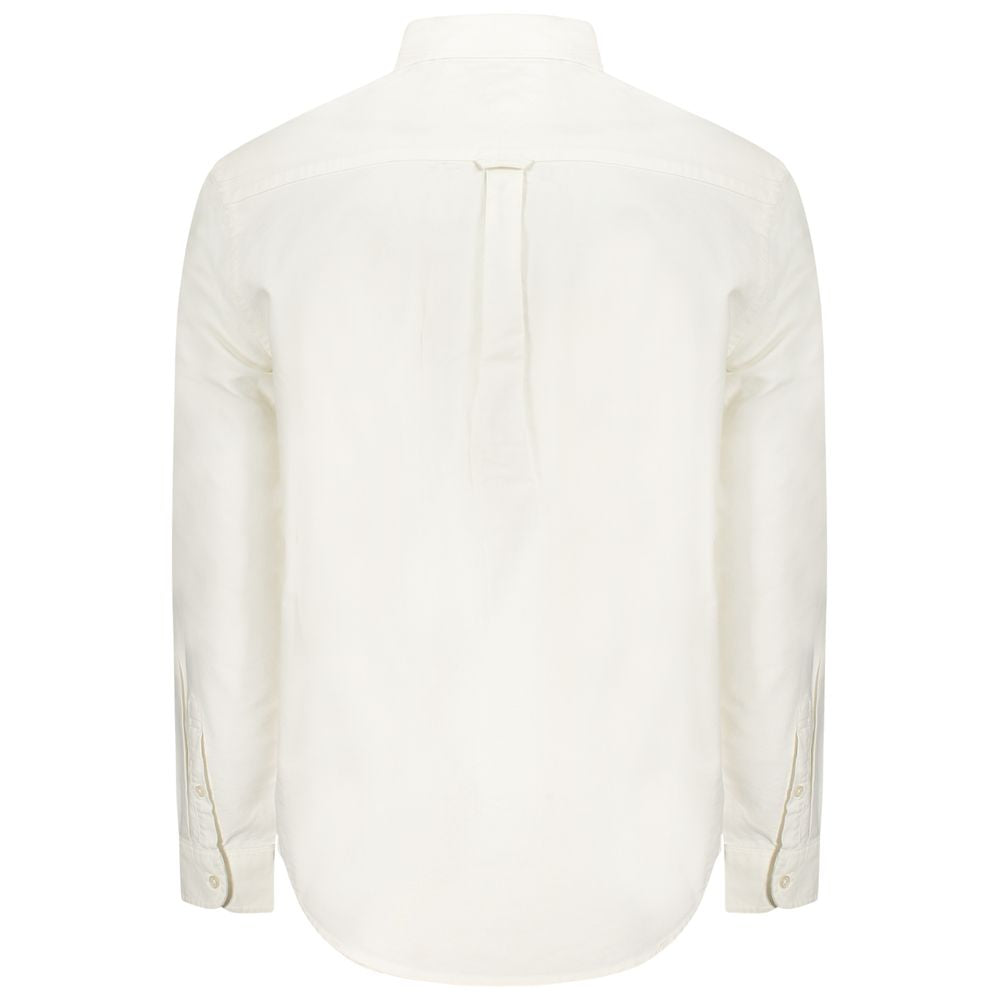 White Cotton Men Shirt