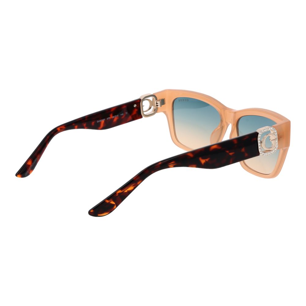 Beige Stainless Steel Sunglasses
