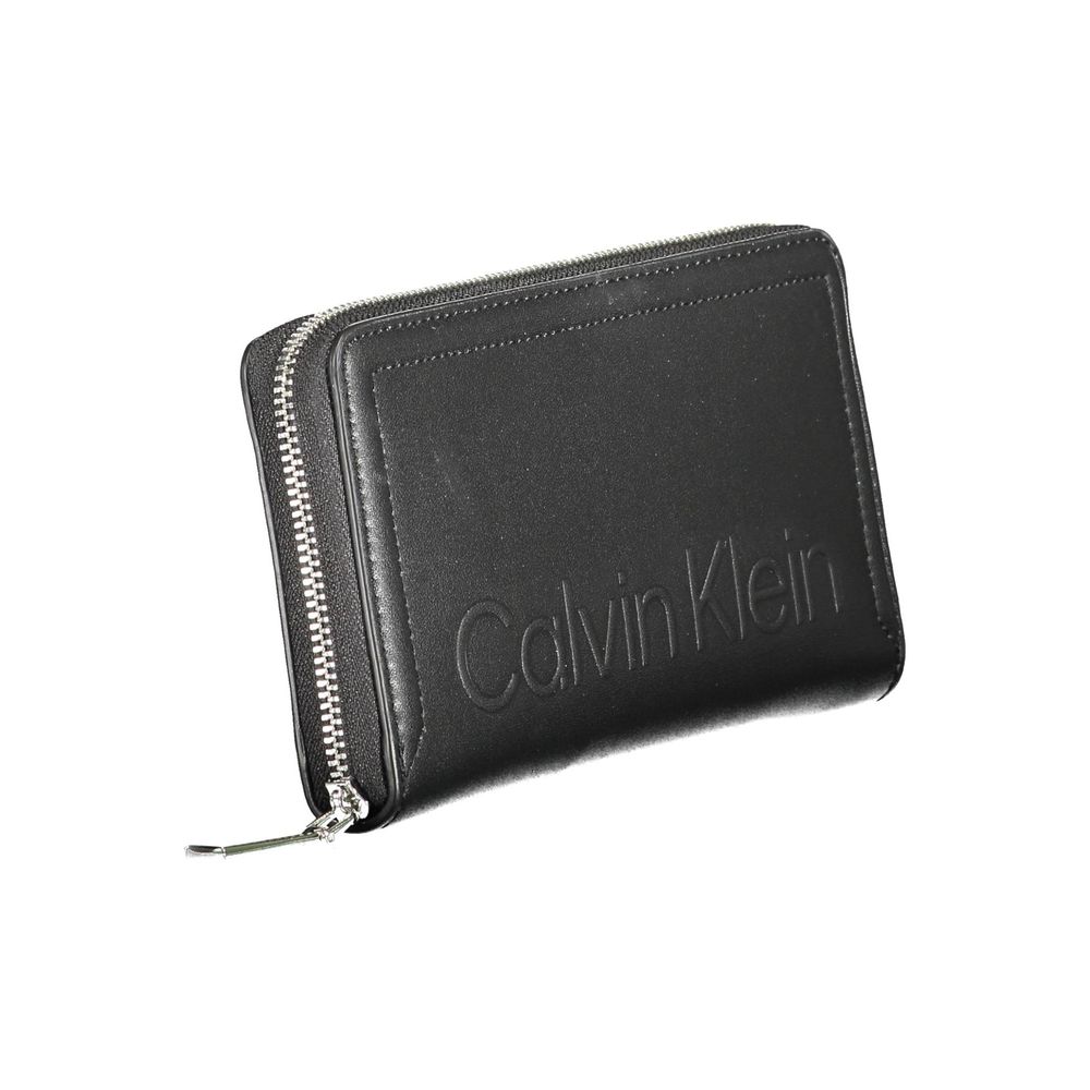 Black Polyurethane Women Wallet