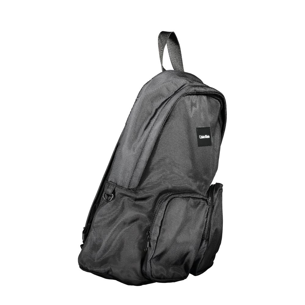 Nero Polyester Mens Backpack