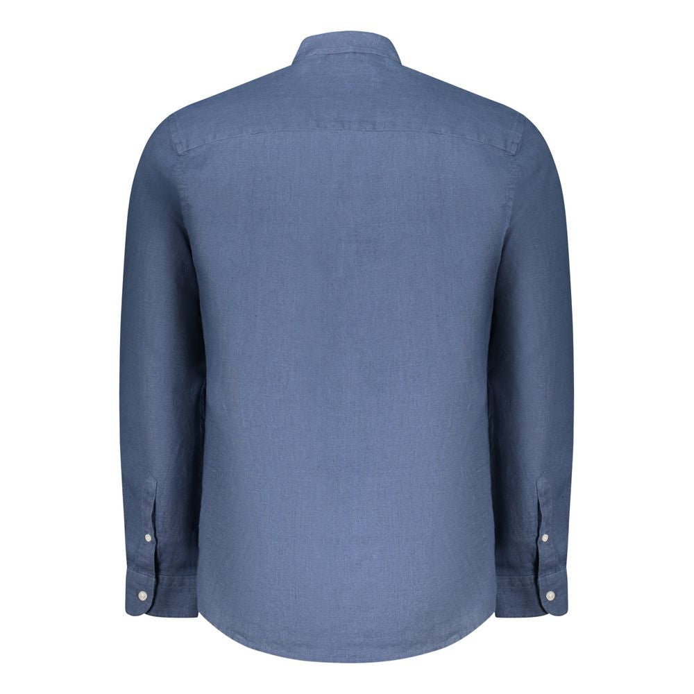 Blu Linen Men Shirt