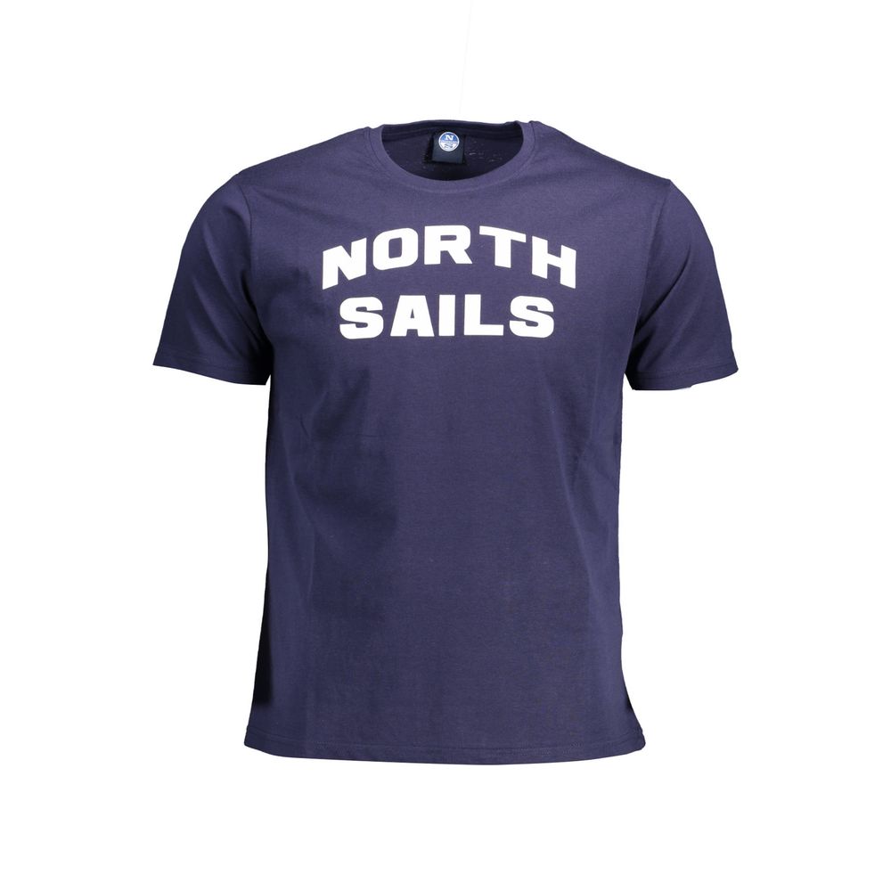 Blue Cotton Men's T-Shirt