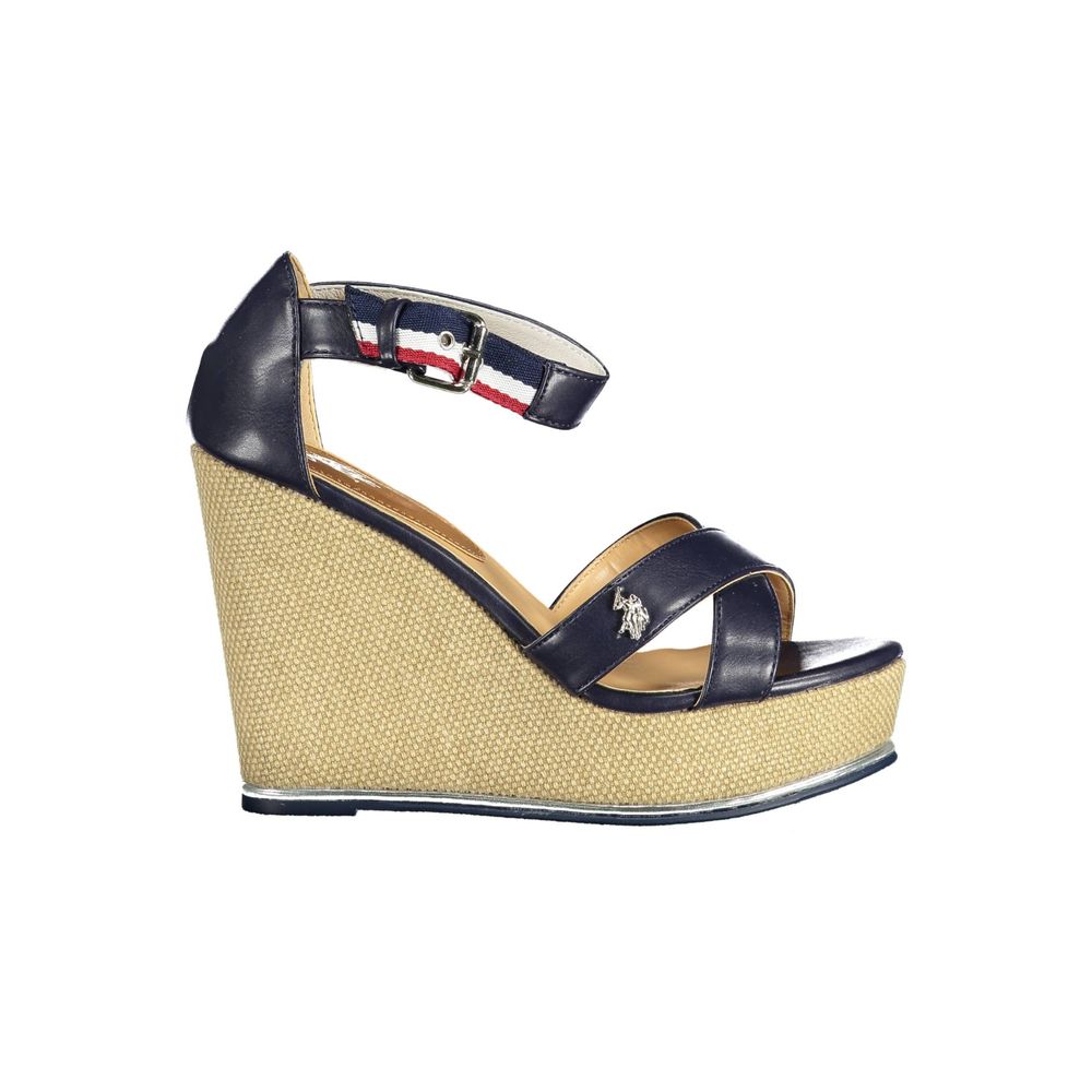 Blue Cotton Women Sandal