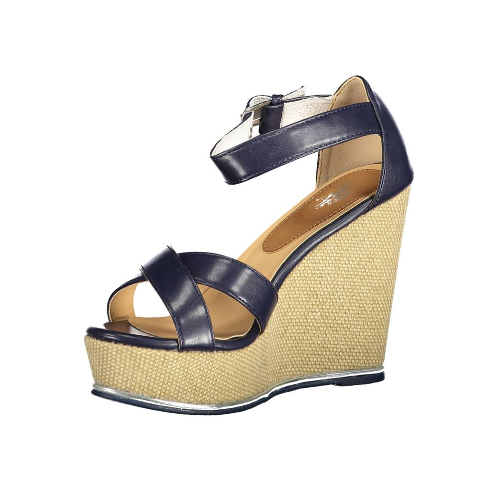 Blue Cotton Women Sandal
