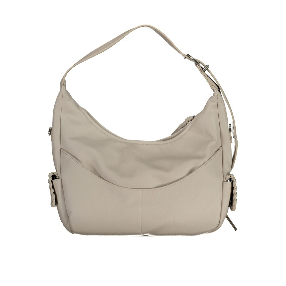 White Polyurethane Women Handbag