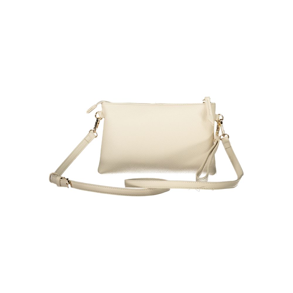 Beige Polyurethane Women's Bag