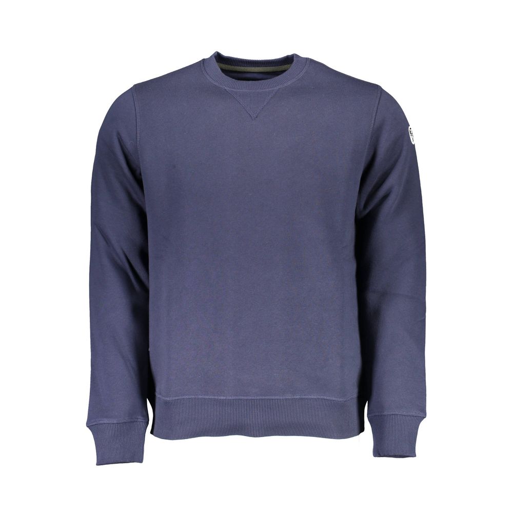 Blue Cotton Men Sweatshirt