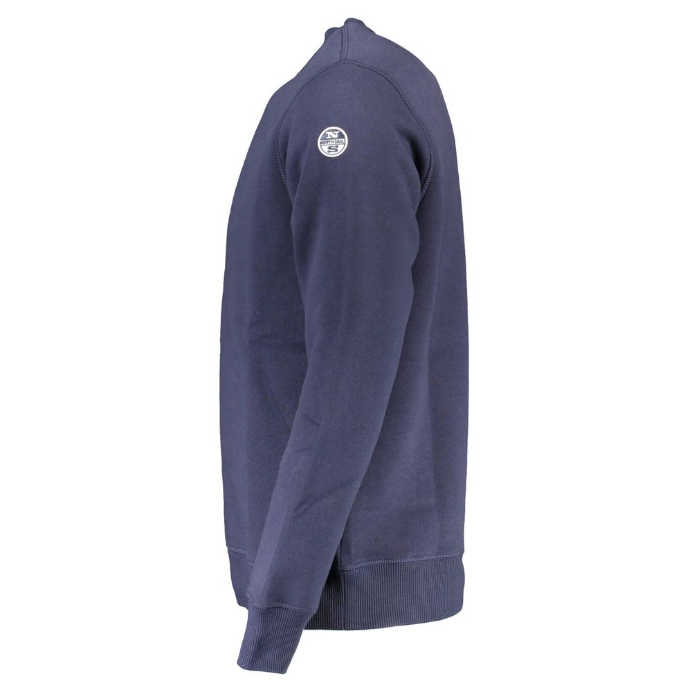 Blue Cotton Men Sweatshirt