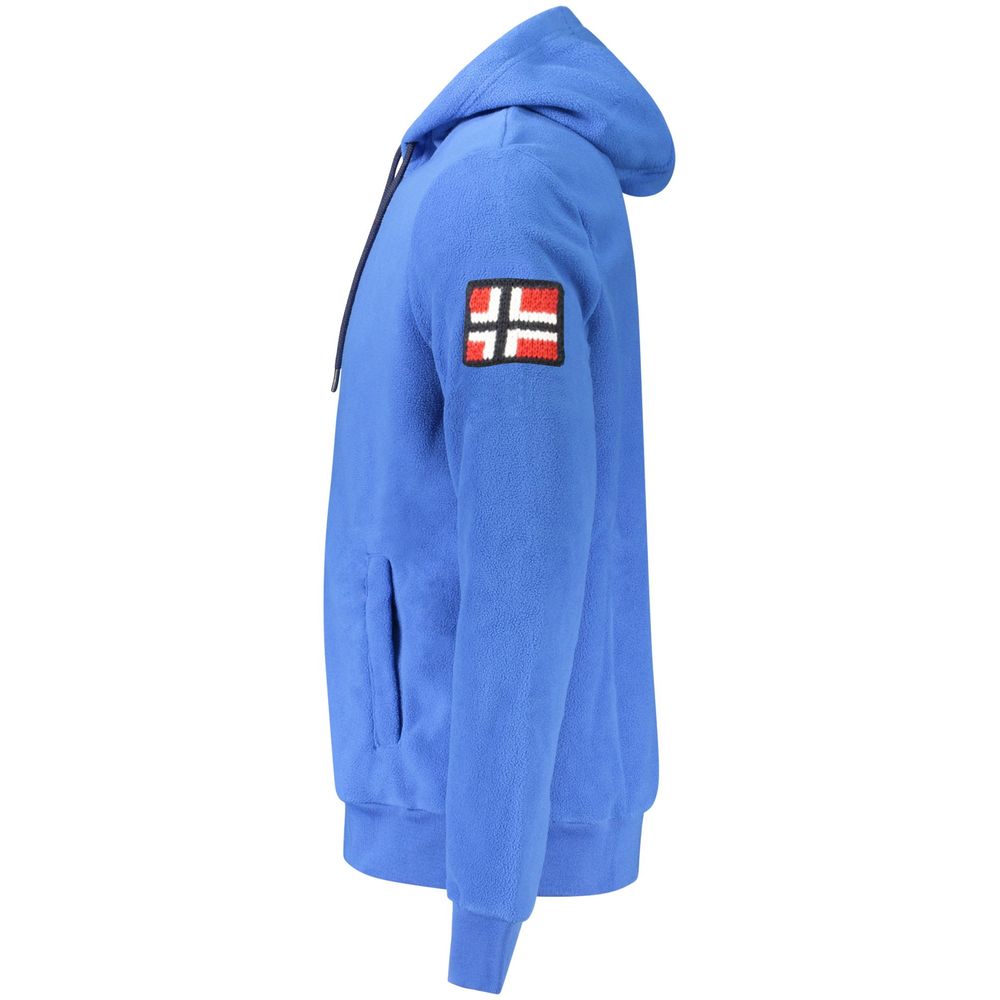 Blue Polyester Men's Sweatshirt