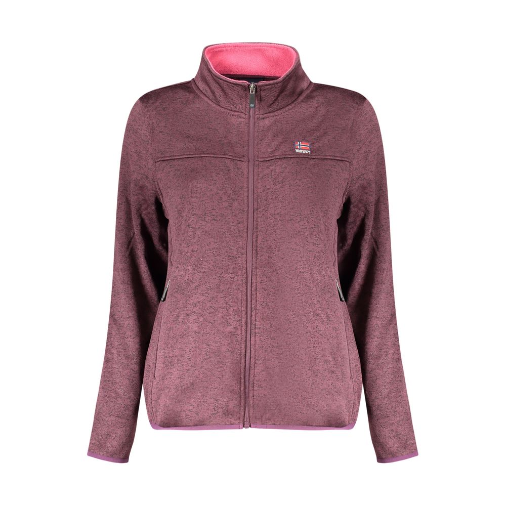Purple Polyester Women Sweatshirt