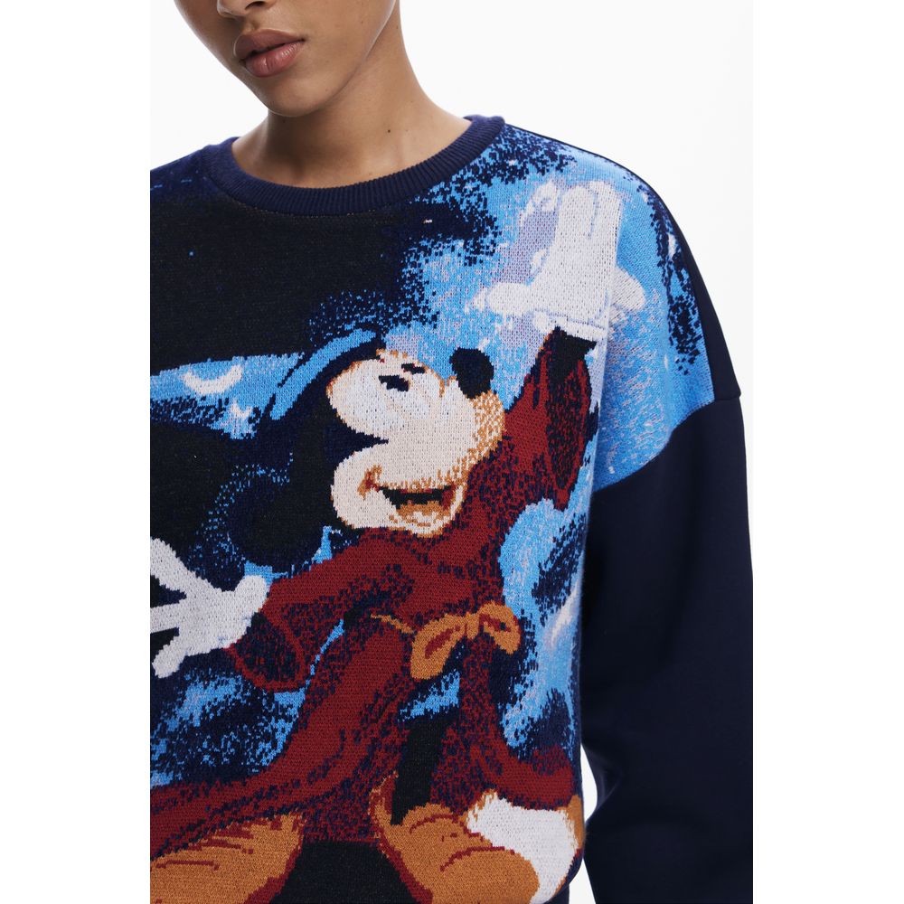 Blu Cotton Women Sweatshirt