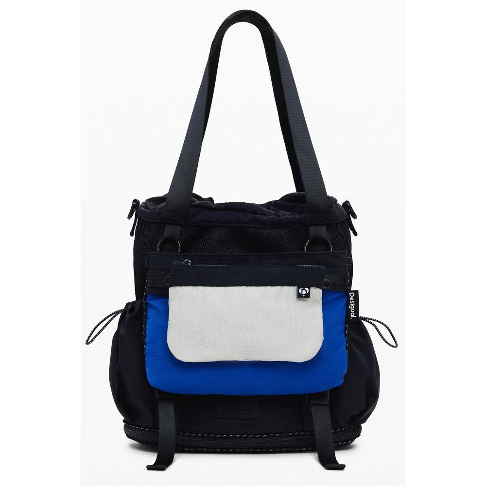 Black Polyester Women's Convertible Bag