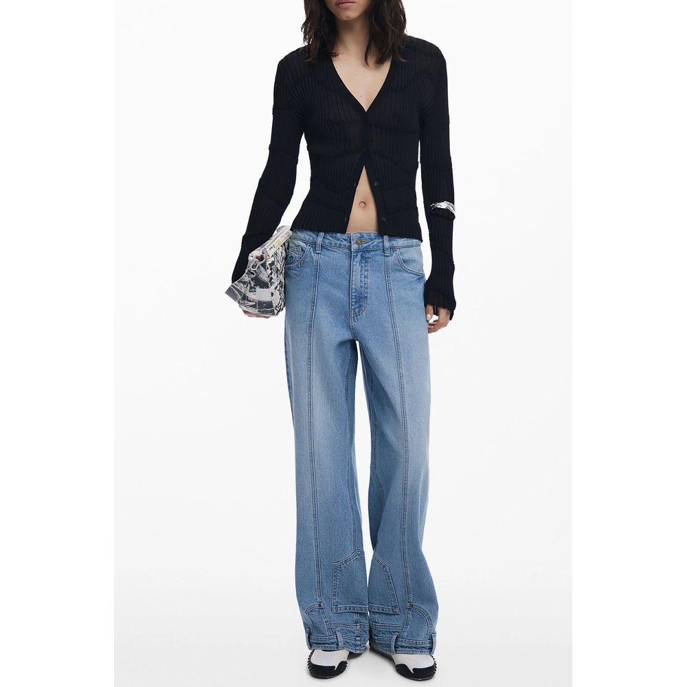 Black Viscose Women Cardigan