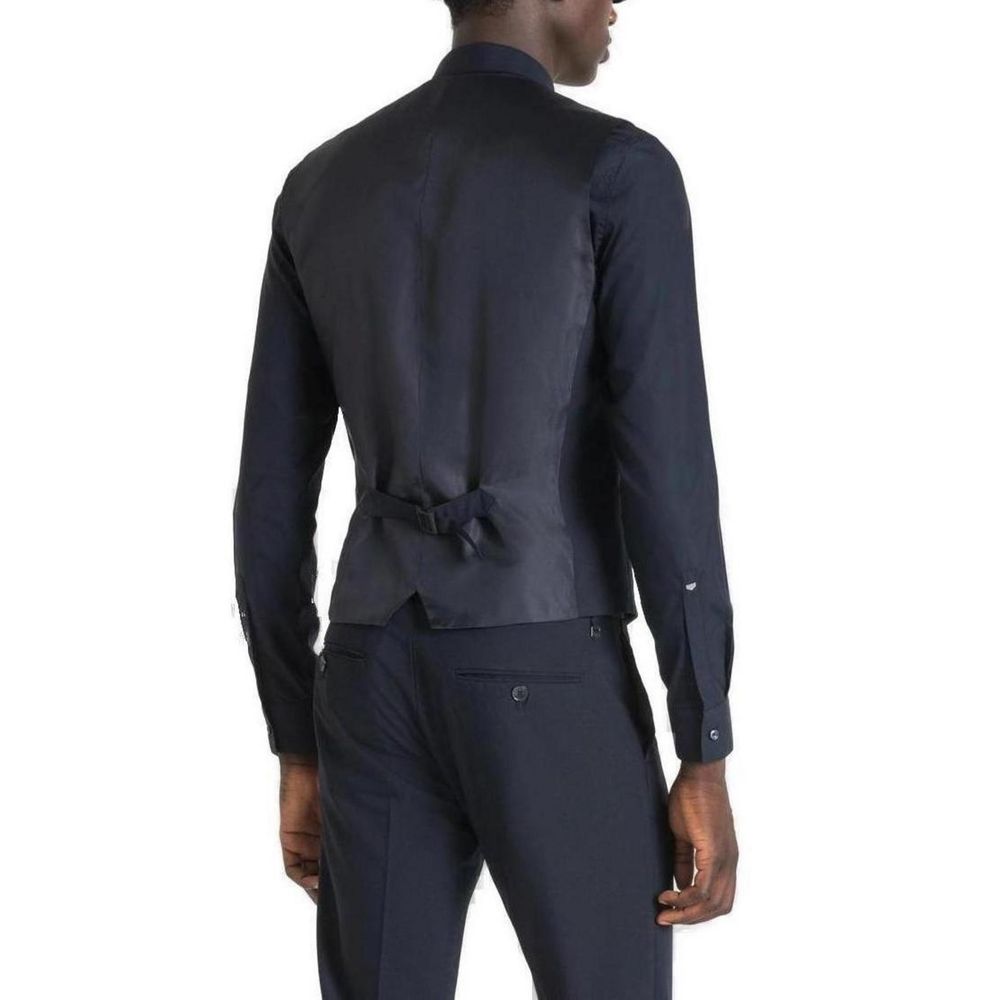 Blue Polyester Suit
