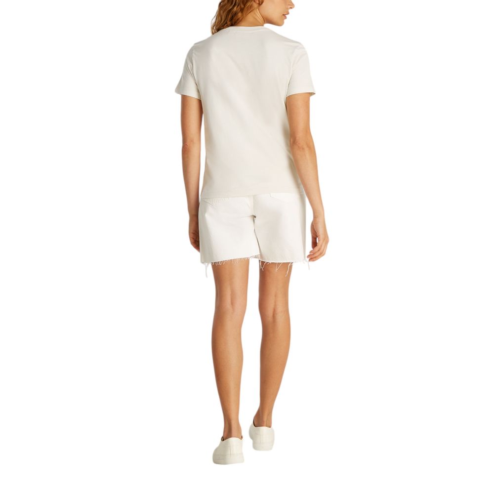 Beige Recycled Cotton T-Shirt