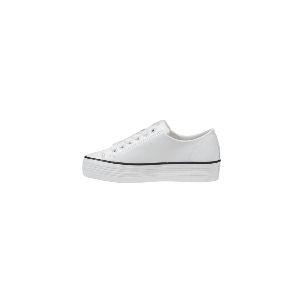 Black And White Leather Platform Sneakers