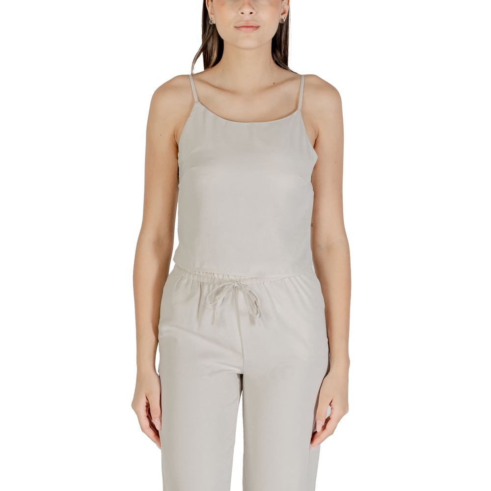 Beige Recycled Polyester Top