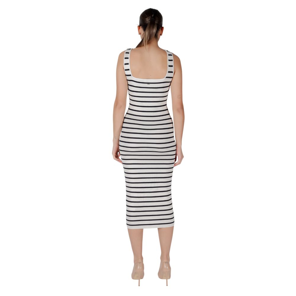Beige Viscose Long Dress