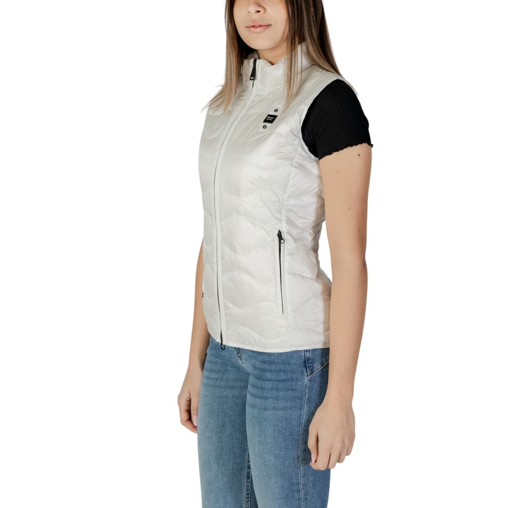 White Polyamide Sleeveless Jacket