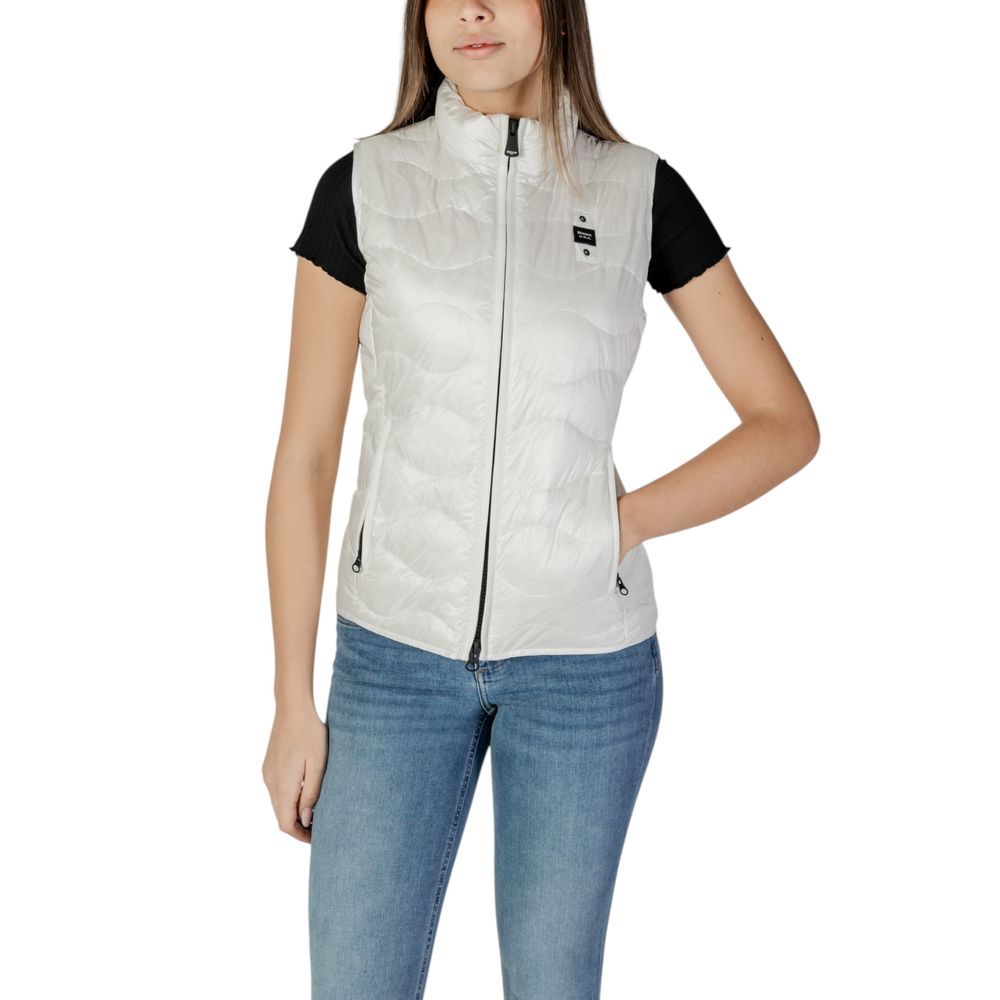 White Polyamide Sleeveless Jacket