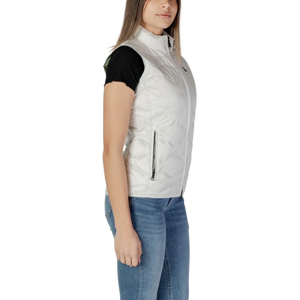 White Polyamide Sleeveless Jacket