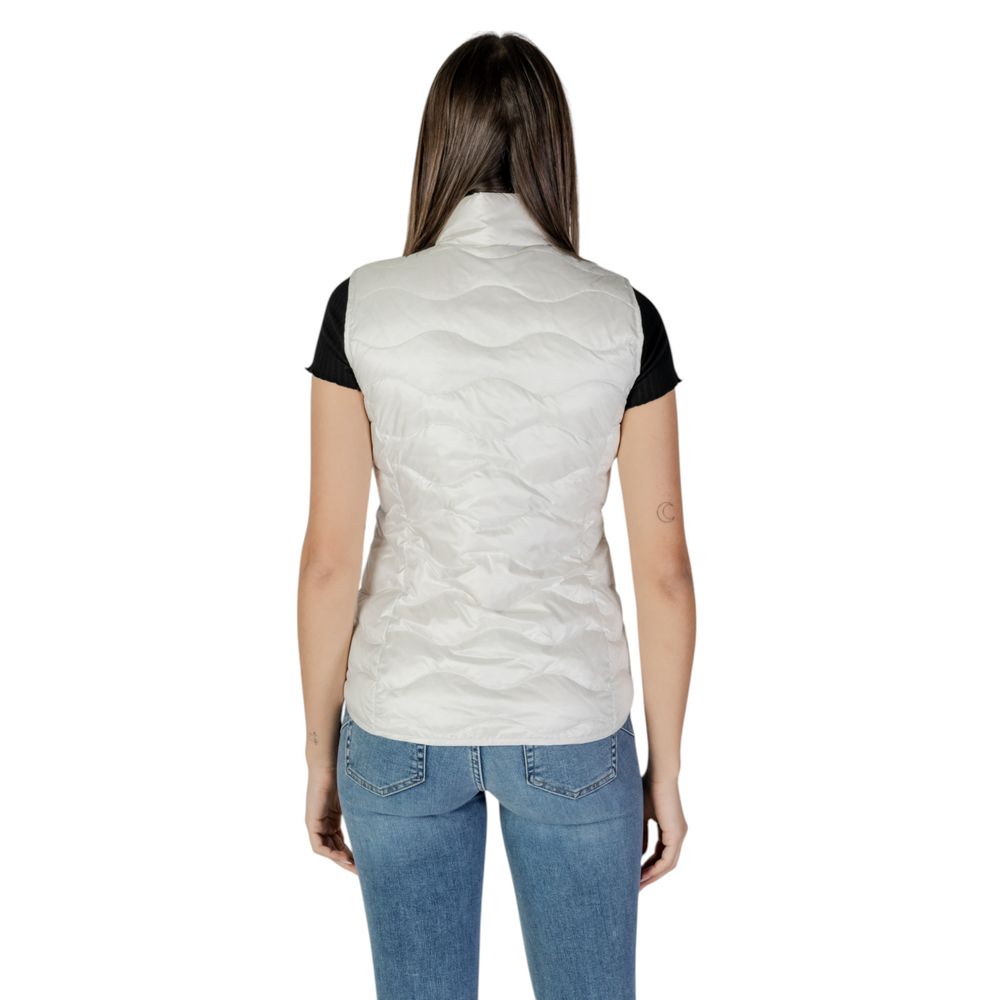 White Polyamide Sleeveless Jacket