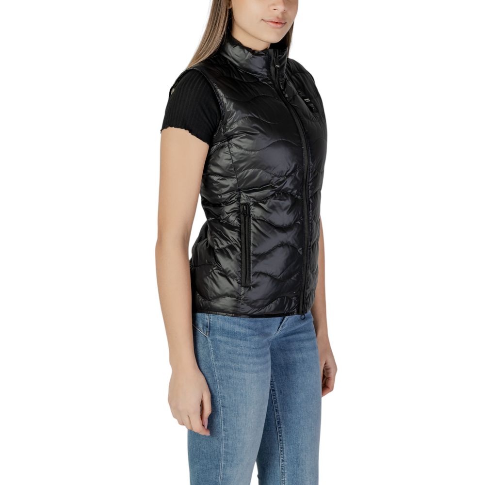 Black Polyamide Sleeveless Jacket