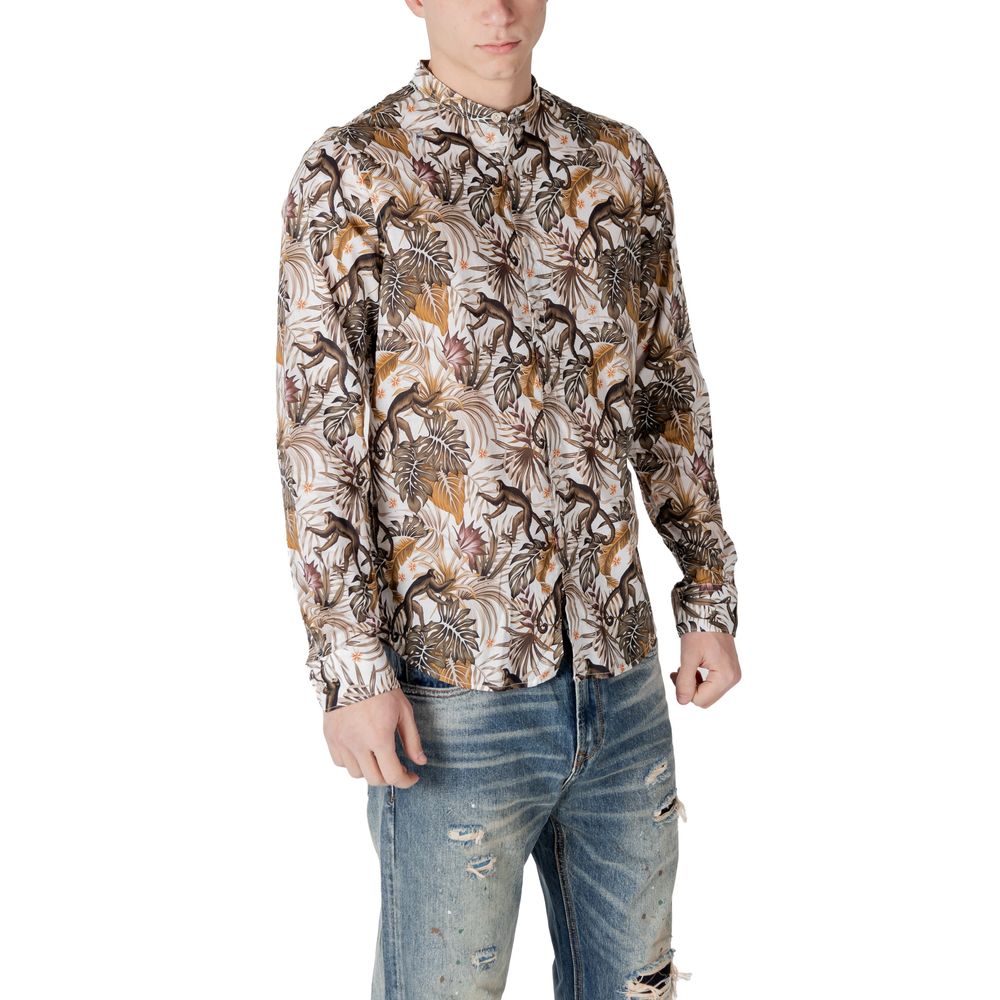 White Cotton Pattern Shirt