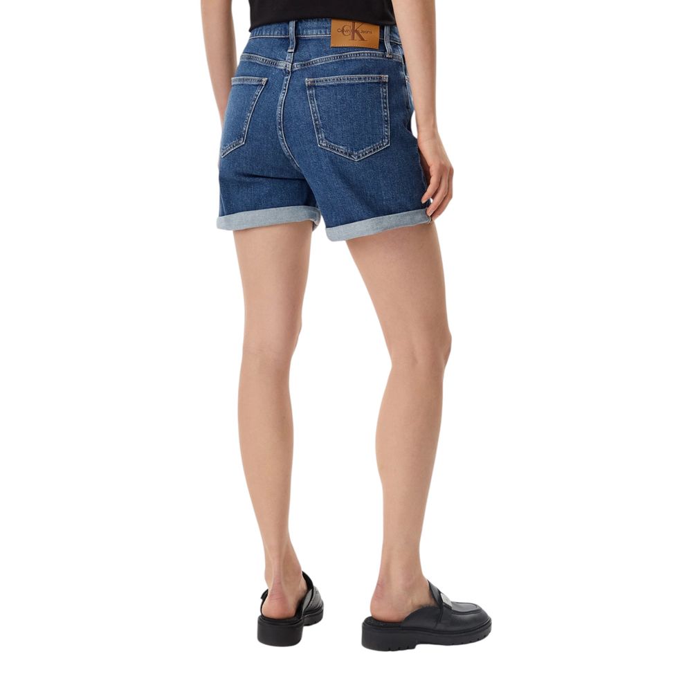 Blue Cotton Shorts