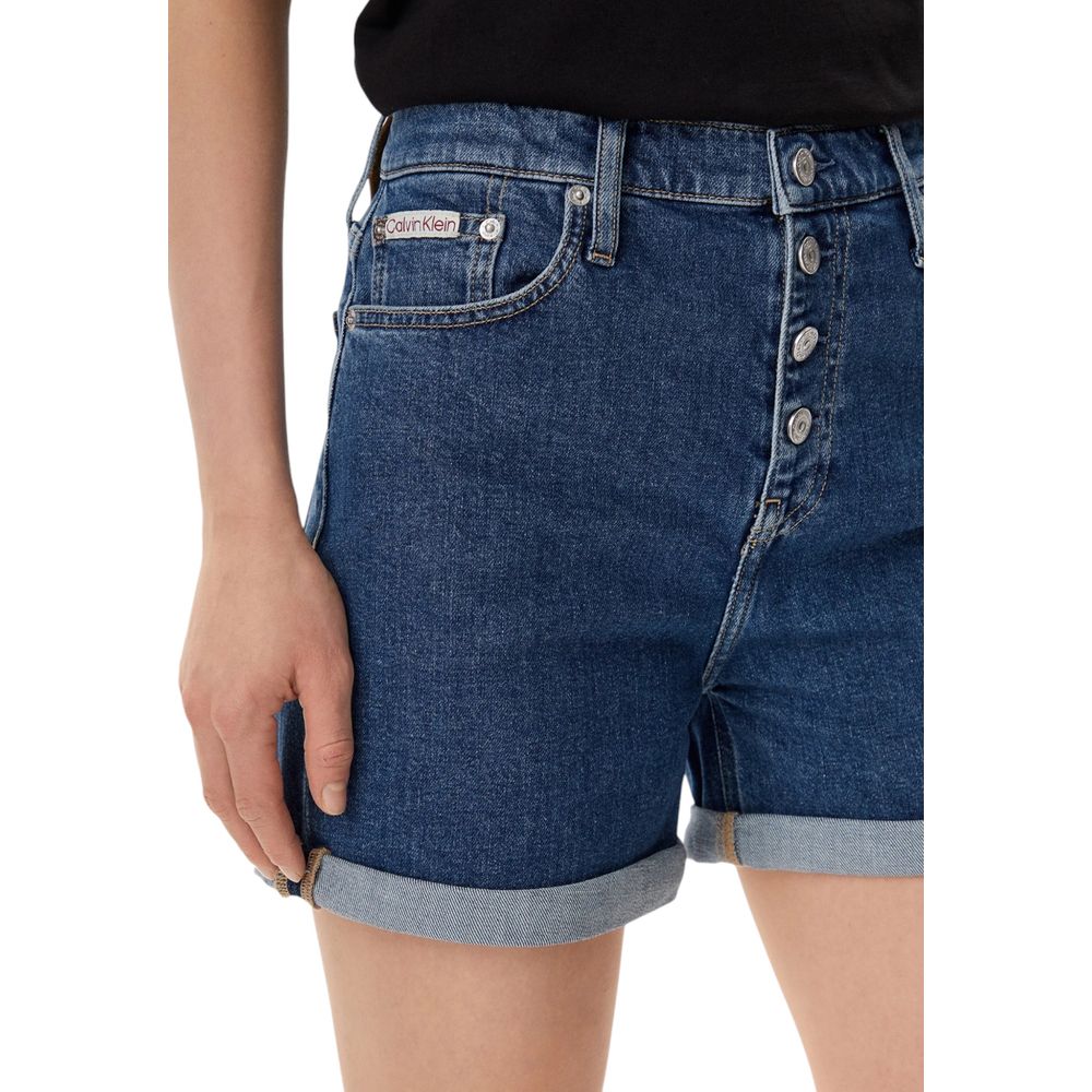 Blue Cotton Shorts