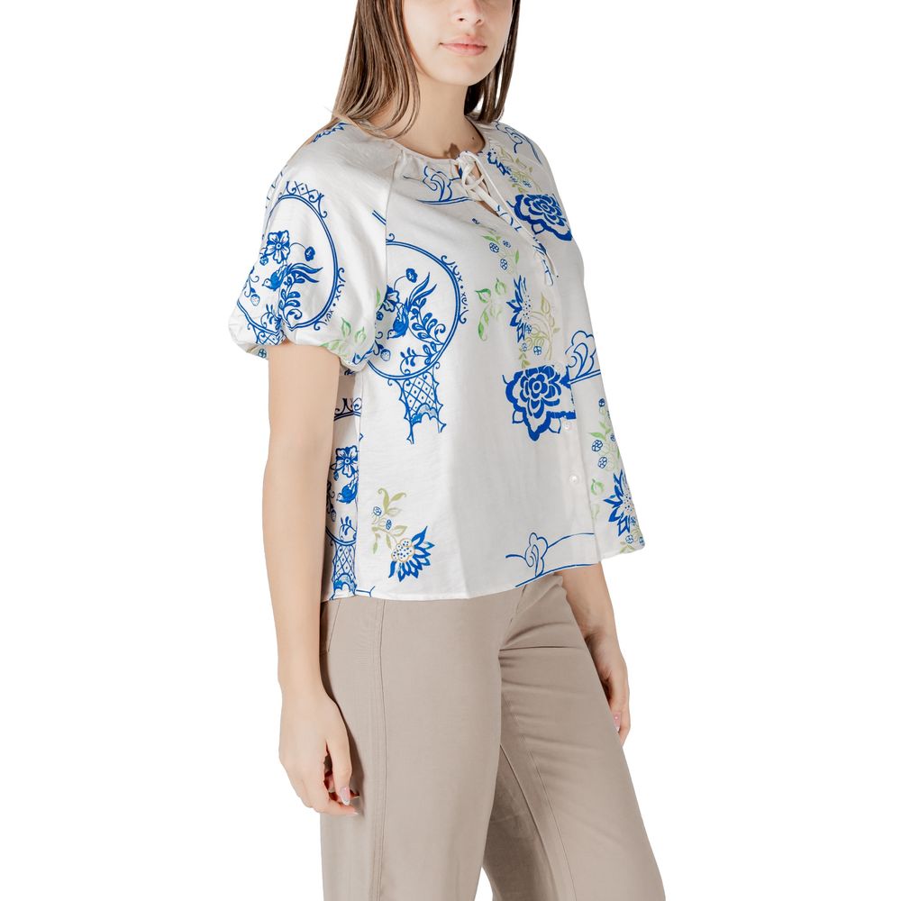 White Viscose Shortsleeve Shirt