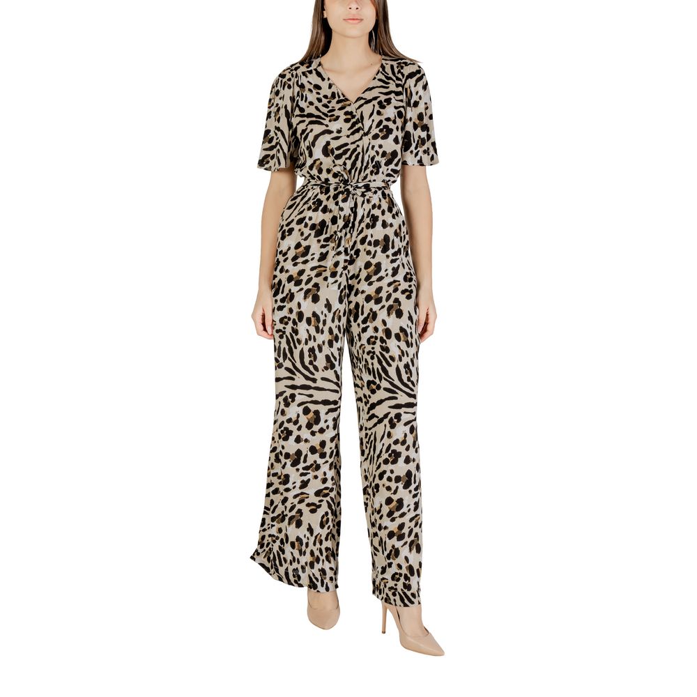 Beige Viscose Jumpsuit