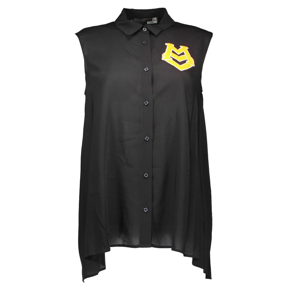 Black Viscose Women's Shirt