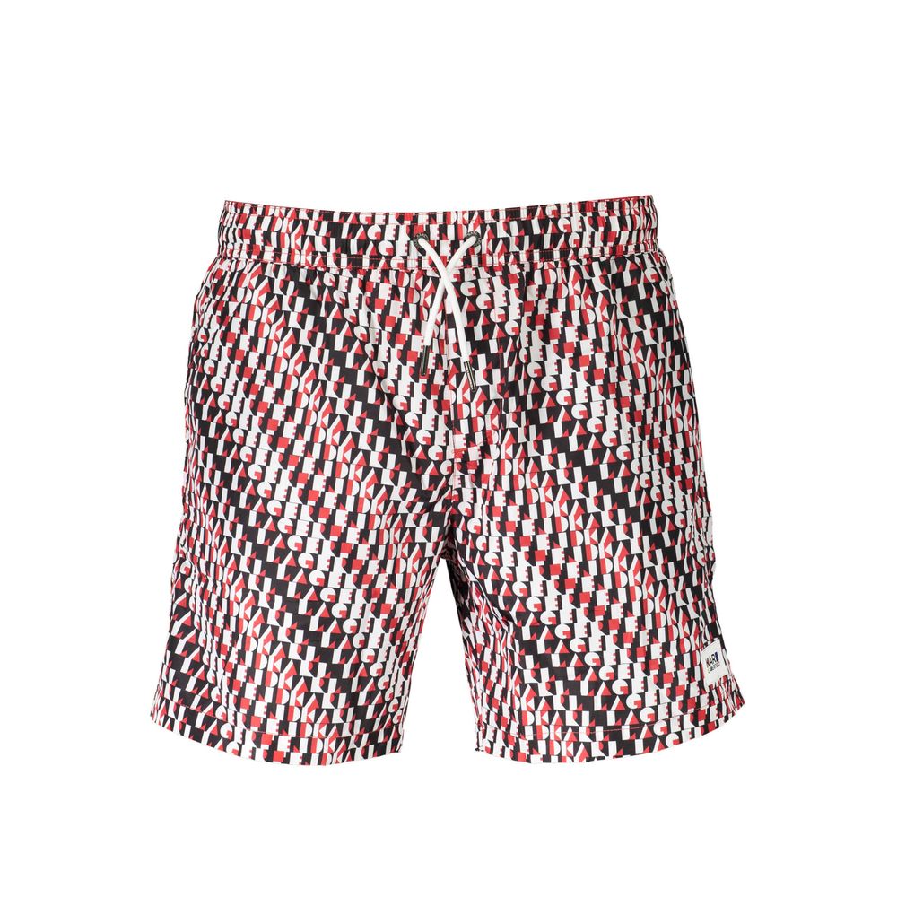 Black Polyester Men's Swim Boxer