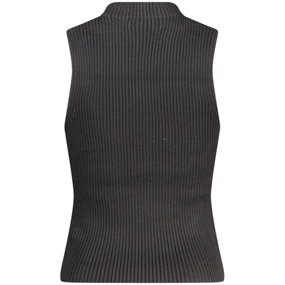 Black Cotton Women Tank Top