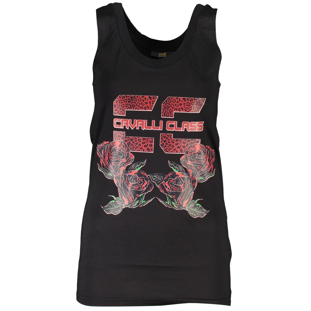 Black Cotton Women Tank Top