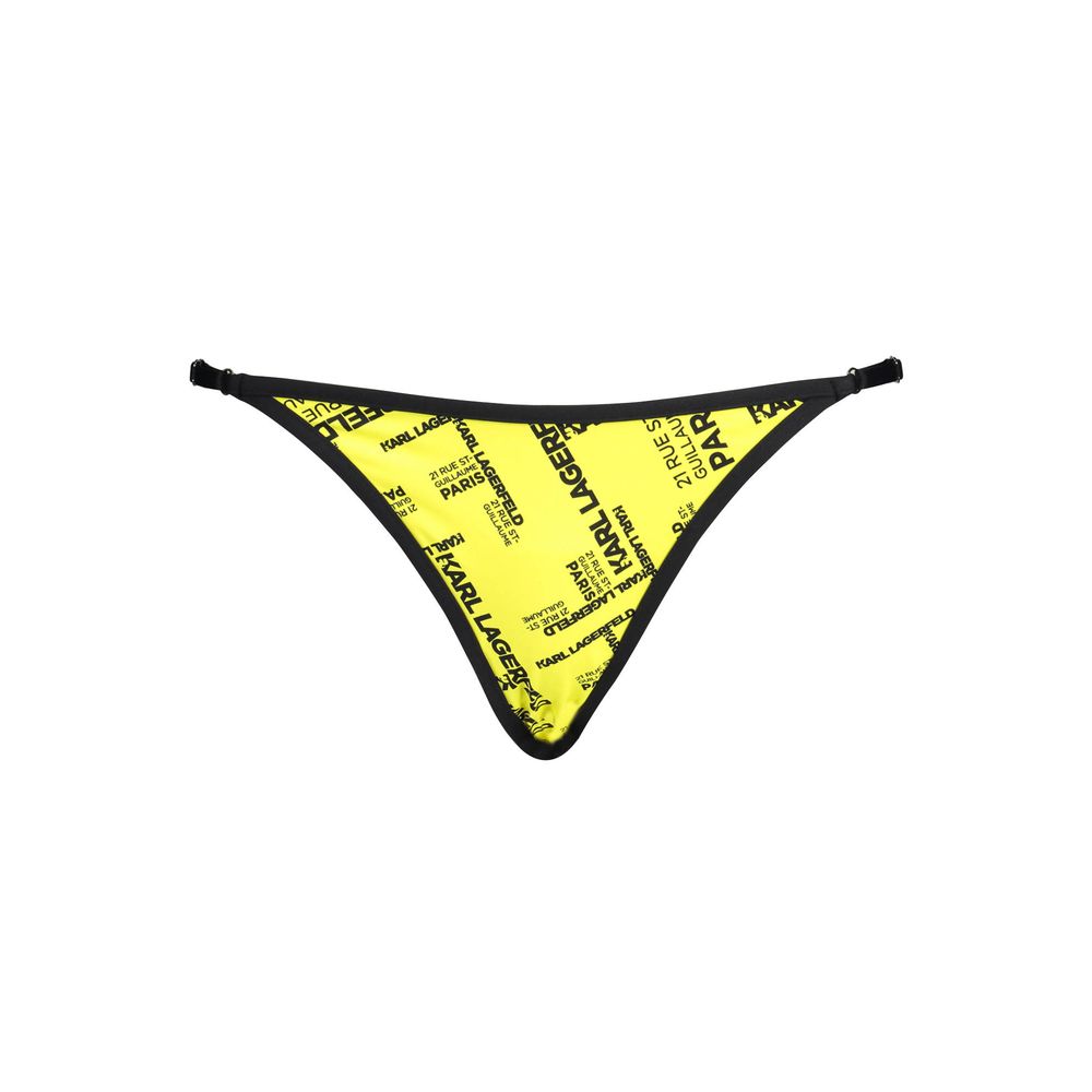 Yellow Elastane Women Swim Brief