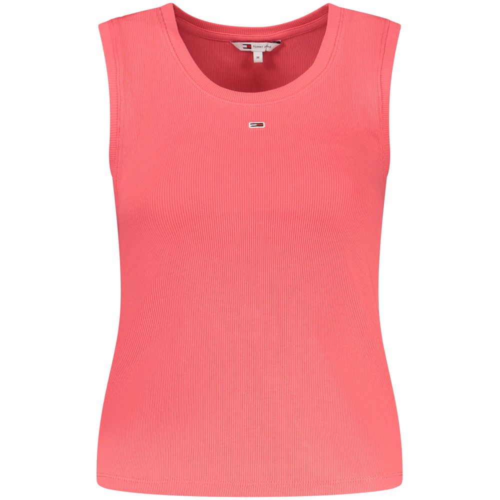 Pink Cotton Women Tank Top